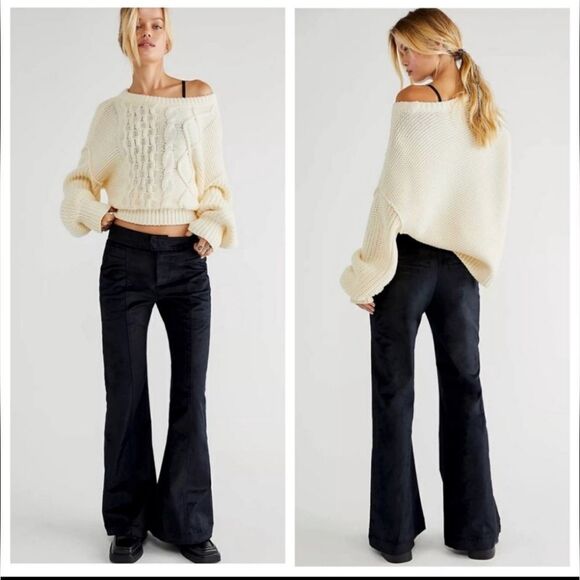 Free People Denim - Free people flare Velvet Jeans